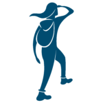 Wandernde Frau